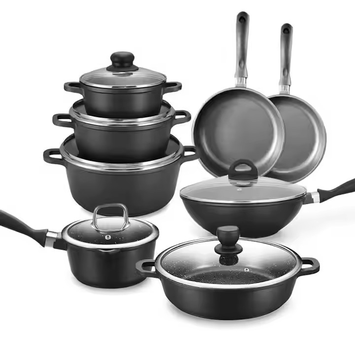 Non Stick Cookware Customized Aluminum Pans And Pots Set