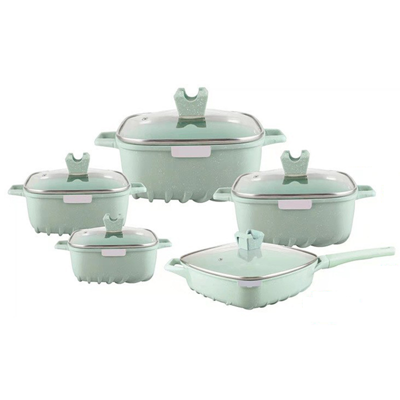 Maifan Stone Soup Pot Square Cooking Pot Set