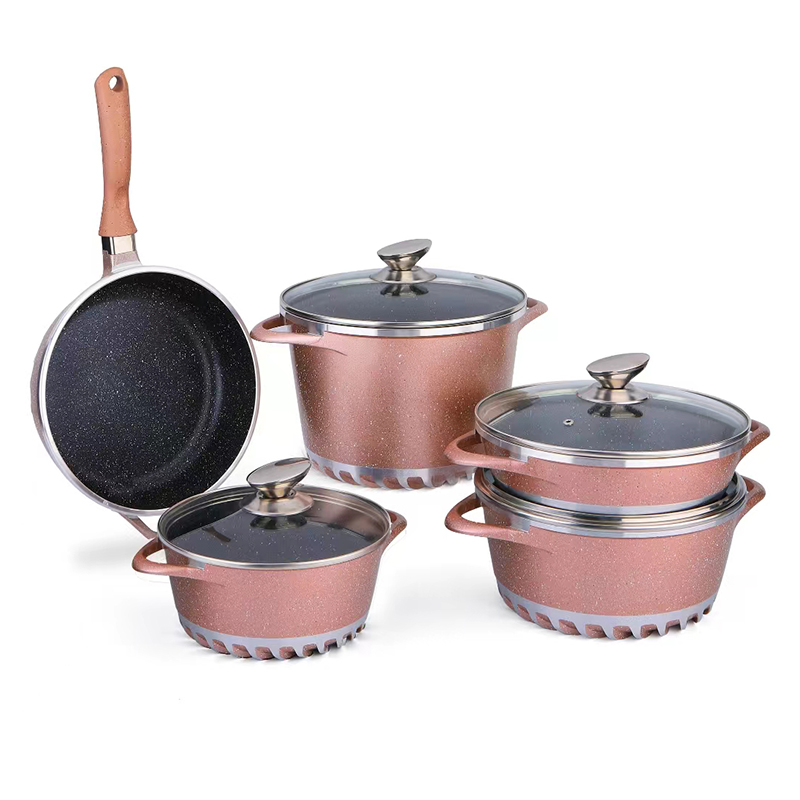 Kicthen Pot Cookware Sets with Marble Coating