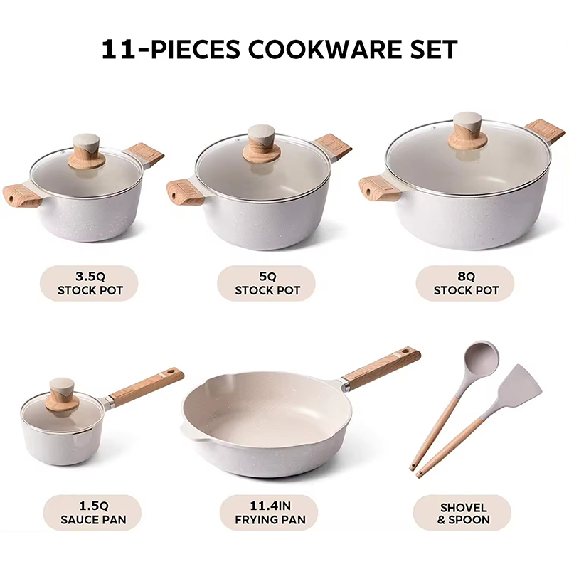 Nonstick Pans and Pots Sets with Induction Bottom