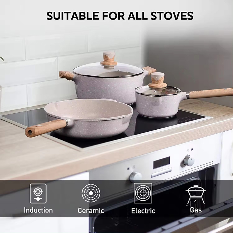 Nonstick Pans and Pots Sets with Induction Bottom