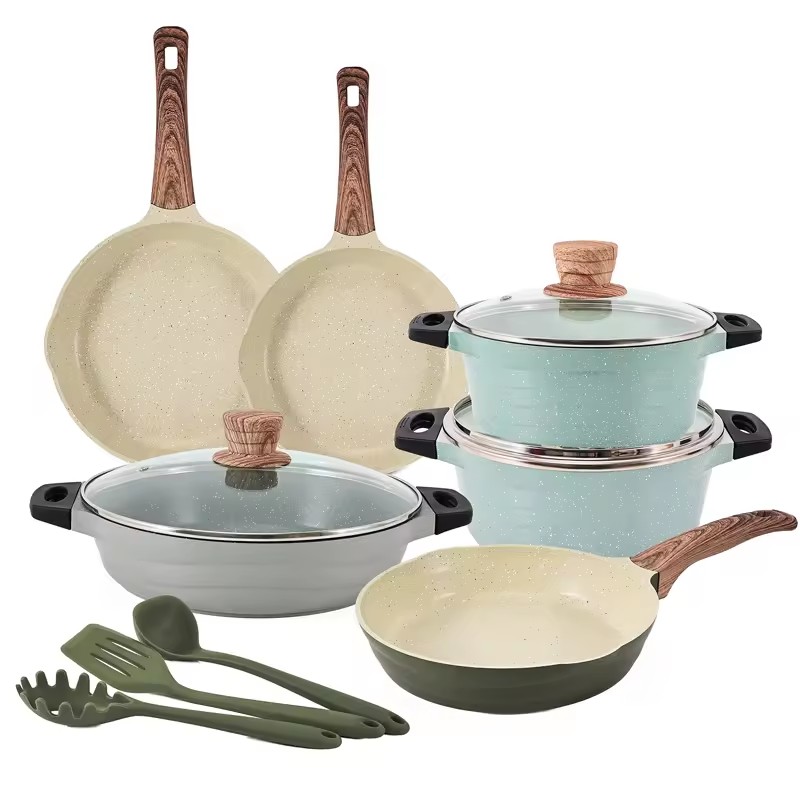 Die-cast Aluminum Non-stick Cookware Set with Lids