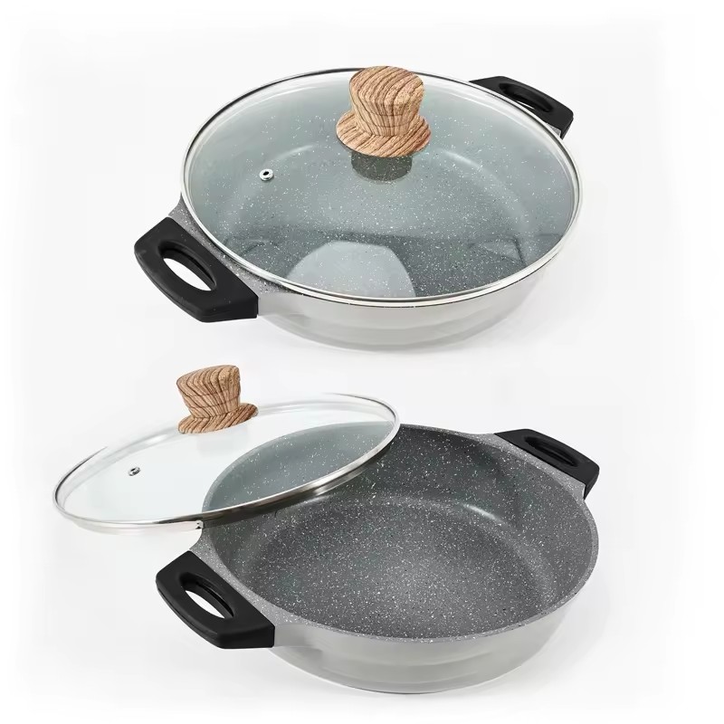 Die-cast Aluminum Non-stick Cookware Set with Lids