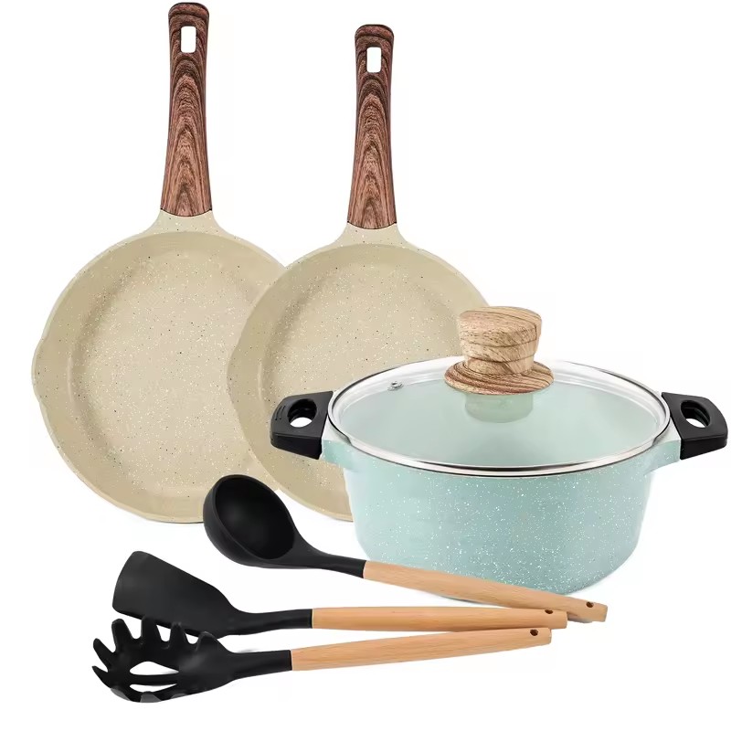 Die-cast Aluminum Non-stick Cookware Set with Lids